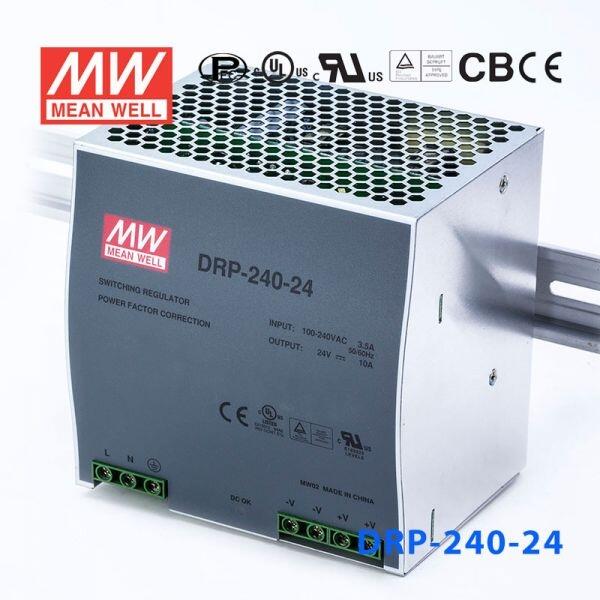 明纬开关电源din导轨drp-240-24